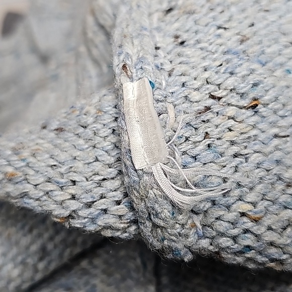 Cynthia Rowley Scandi Cabin Marled Blue Wool Turtleneck Sweater women's medium - Picture 11 of 11